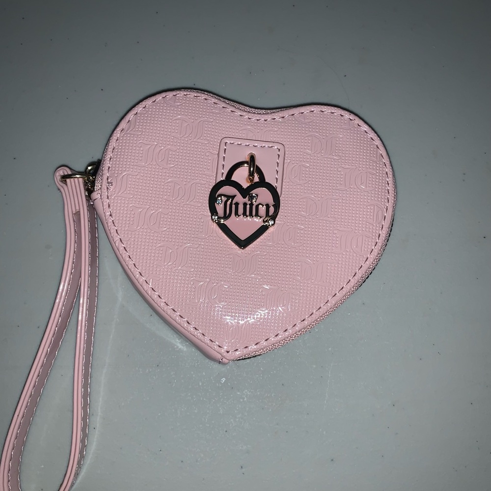 Juicy Couture Pink Heart-Shaped Wristlet